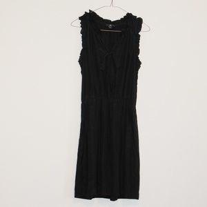 Gap black chiffon midi dress